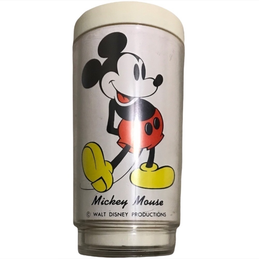VINTAGE Disney Tall Plastic Mickey Mouse Cup by Eagle EUC 1970s